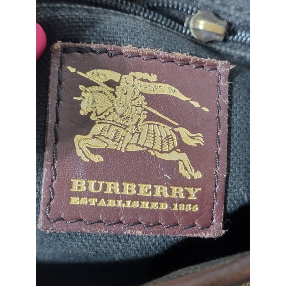 Authentic BURBERRY Mini Nova Check Hand Bag PVC Leather Beige/Brown - Picture 6 of 12